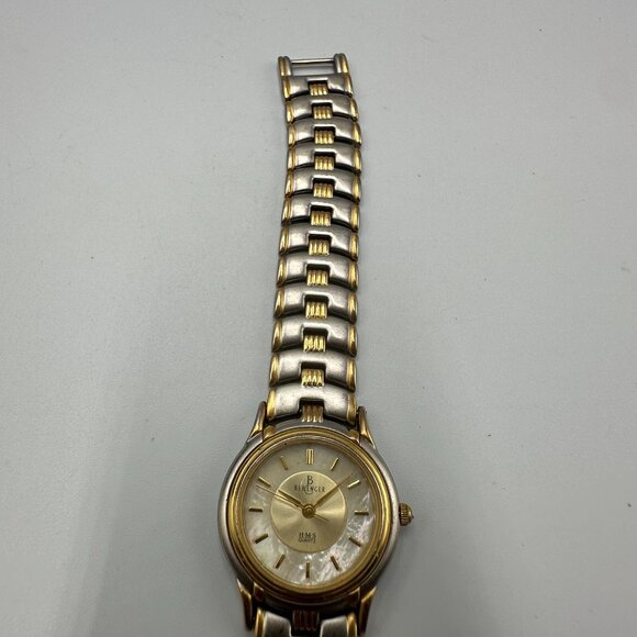 Berenger Watch Women Two Tone Silver Gold Mother of Pearl Dial New Battery 6.5" - Picture 4 of 14